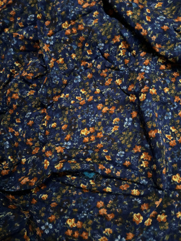 Rayon Challis Print - Blue Flowers