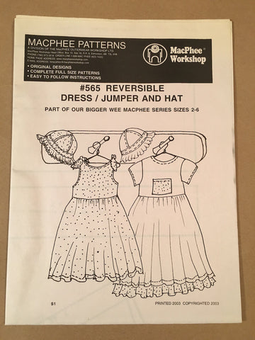 #565 REVERSIBLE DRESS/JUMPER AND HAT