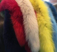Dyed Fox Fur Hood Pieces