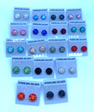 Sparkle Stud Earrings 8mm