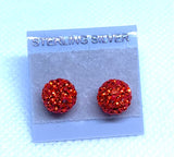 Sparkle Stud Earrings 8mm