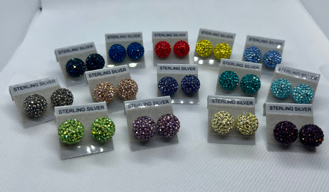 Sparkle Stud Earrings 12mm