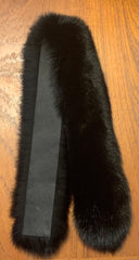 BLACK Dyed Fox Fur Hood Pieces