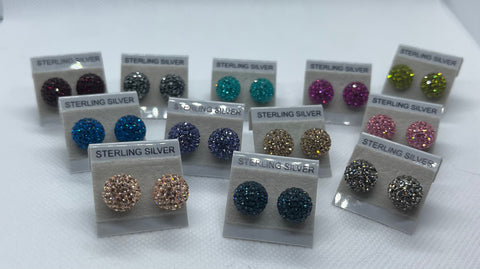 Sparkle Stud Earrings 10mm