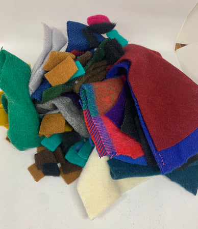 WOOL SCRAP BAGS FOR APPLIQUE AND MORE