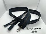 Separating zipper (open end) - One way 18" / 45cm