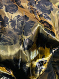 Crinkle Rayon - Black Roses