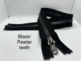 Separating zipper (open end) - One way 18" / 45cm