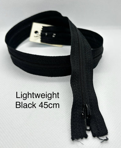 Lightweight Non-separating zipper (closed end) 45cm/18"