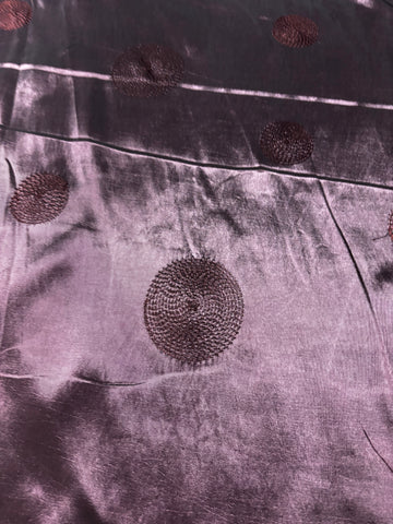 Embroidered Mandala Iridescent Nylon - Mauve