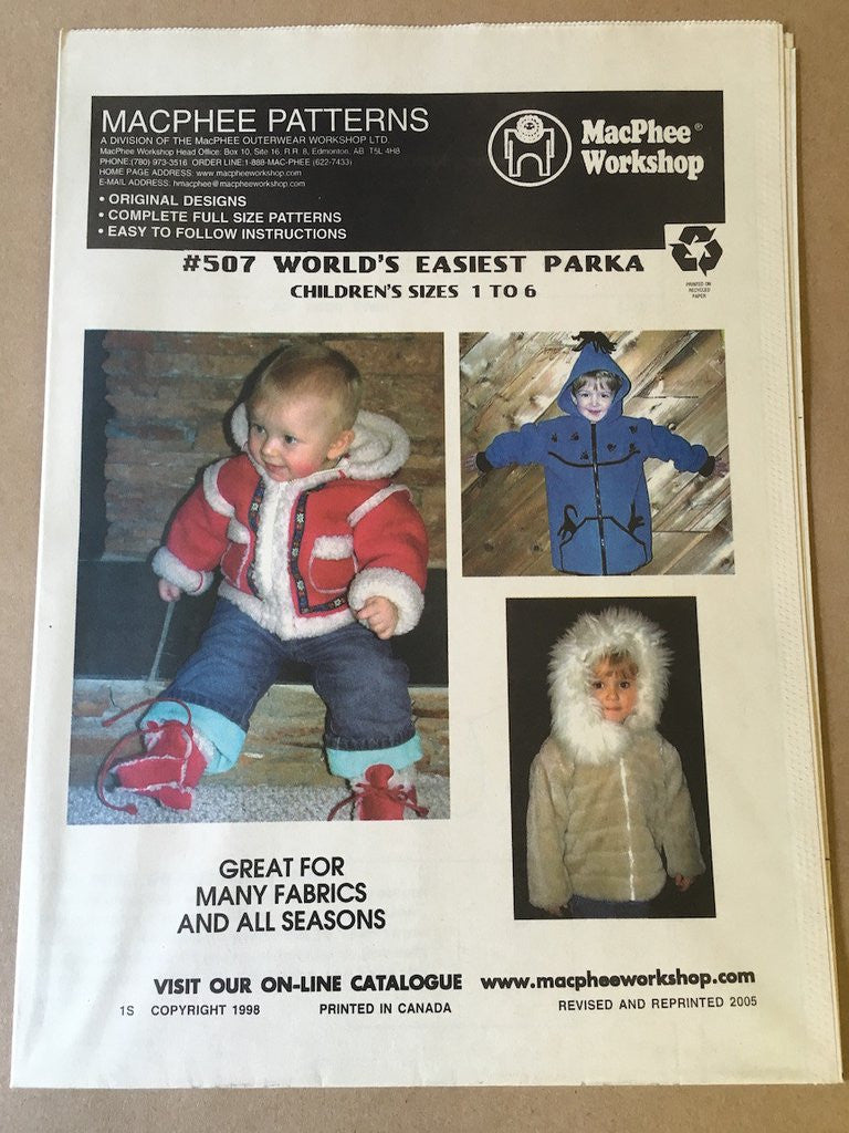 #207 & #507 WORLD'S EASIEST PARKA - SPECIAL OFFER – MacPhee WorkShop