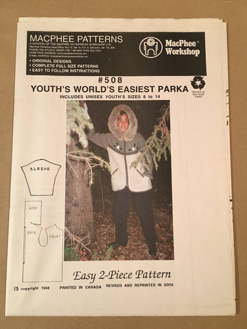 #508 YOUTH'S WORLD'S EASIEST PARKA
