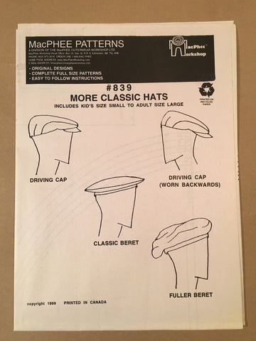 #839 TRADITIONAL TOPPERS / MORE CLASSIC HATS