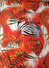 Red poly/spandex print