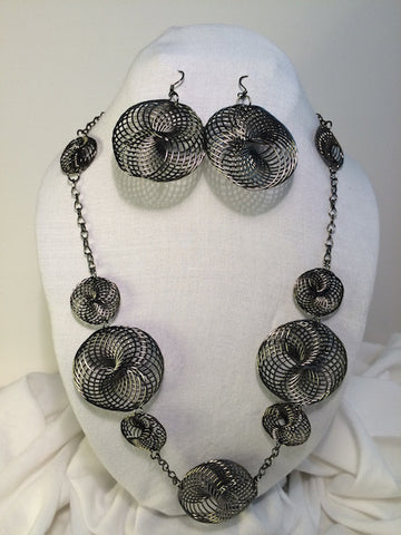 Wickedly Wired Necklace GUN METAL