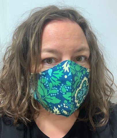 Blue/Green Flora and Fauna - FACE MASK