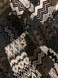 Black Brown Geo poly/spandex print