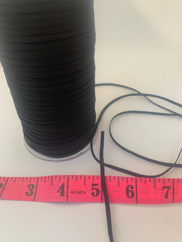 1/8" Flat Elastic - Black