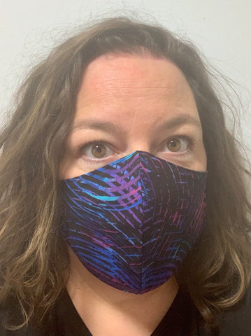 Swirls of Purple/Blue - FACE MASK