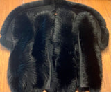 BLACK Dyed Fox Fur Hood Pieces