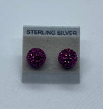 Sparkle Stud Earrings 8mm