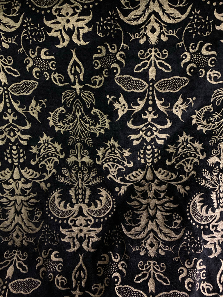 Velour Pattern Embossed Black & Gold embossed velour – MacPhee WorkShop