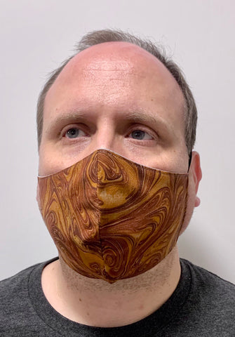 Brown Swirls - FACE MASK