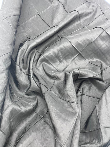 Embroidered Irridescent Taffeta - Black