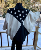 SOLD Black and White Magic Sweater