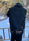 Cats on the Prowl Fleece Vest Black