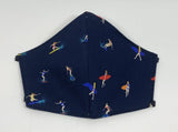 Surfer girls blue - FACE MASK