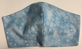 Snowflakes Ice Blue - FACE MASK