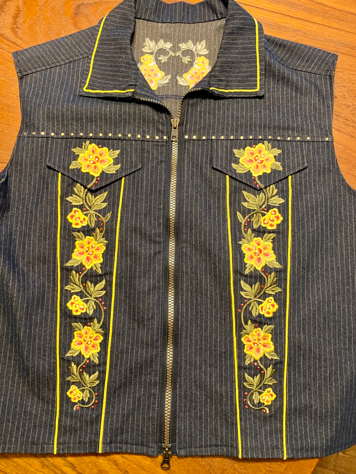 Embroidered Denim Vest – MacPhee WorkShop