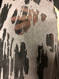 Grey Burnout poly/spandex print