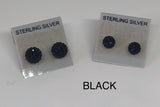 Sparkle Stud Earrings 8mm