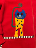 Red Crazy Cats Fleece Jacket