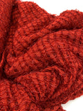 Ribbon Mesh Fabric - RED