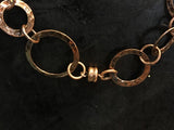 Hammered Hoop Bracelet Copper