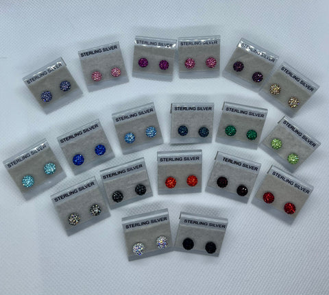 Sparkle Stud Earrings 6mm