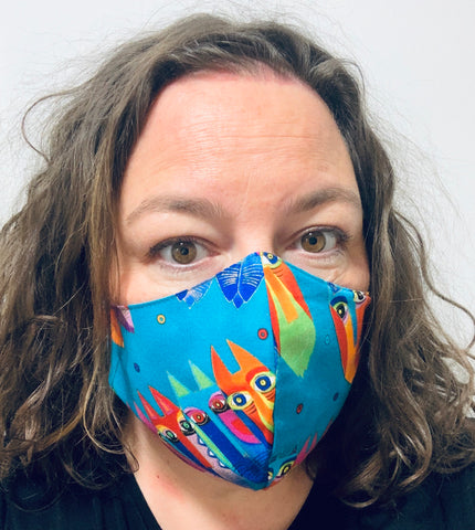 Turquoise Cats - FACE MASK