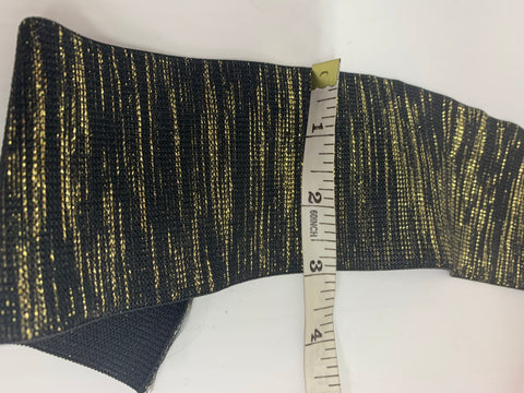 3" Elastic Black/Gold