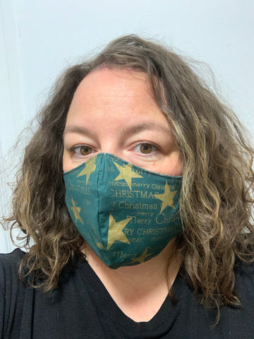 Merry Christmas Green- FACE MASK