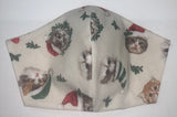 Festive Kittens White- FACE MASK