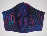 Swirls of Purple/Blue - FACE MASK