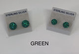 Sparkle Stud Earrings 8mm