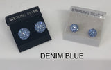 Sparkle Stud Earrings 8mm