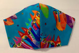 Turquoise Cats - FACE MASK