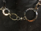 Hammered Hoop Bracelet Gun-Metal