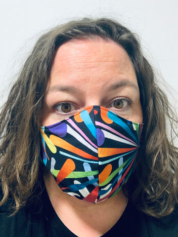 Colour burst Black- FACE MASK