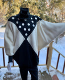 SOLD Black and White Magic Sweater